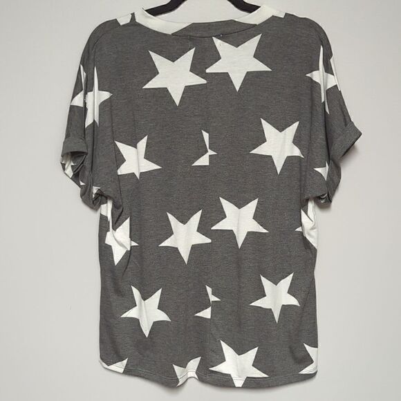 Gorilla Cat Gray Star Pocket T Shirt - Picture 6 of 7